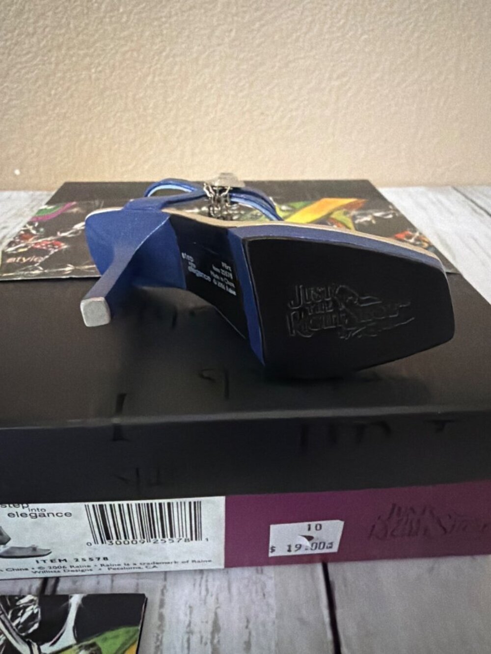 2006 Just the Right Shoe by Raine "Flirt" Mini Shoe Figurine #25578 NEW w/Box - Picture 9 of 13